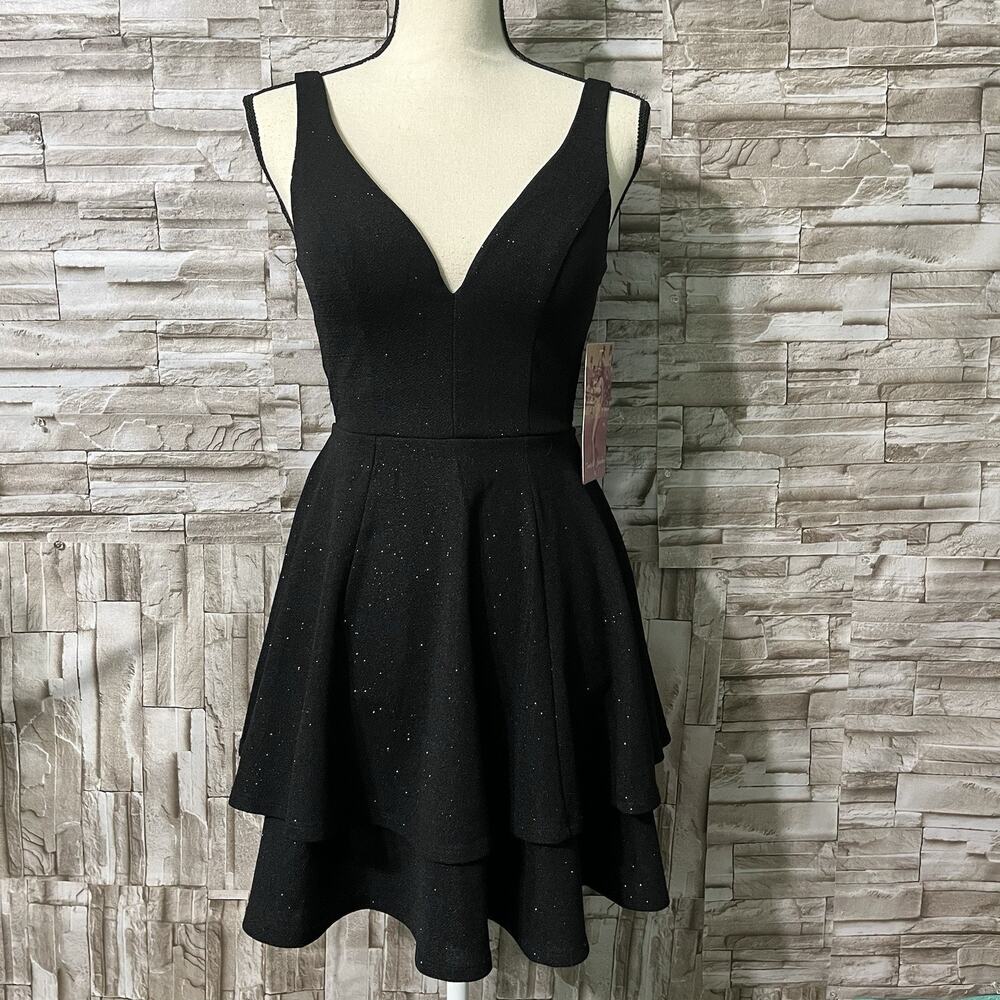Emerald Sundae Black Mini Dress Size XS NWT Party